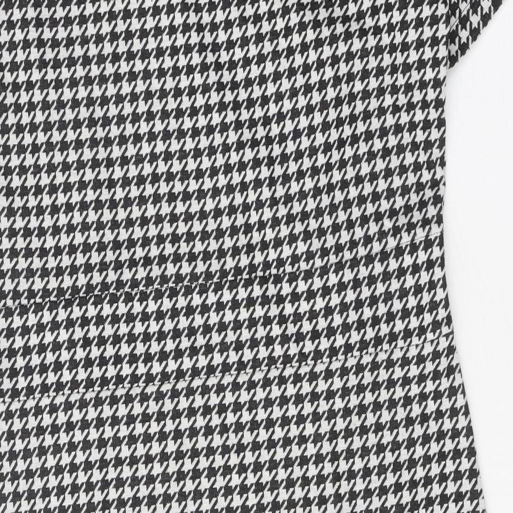 TU Womens Multicoloured Geometric Polyester Shift Size 12 Round Neck Pullover