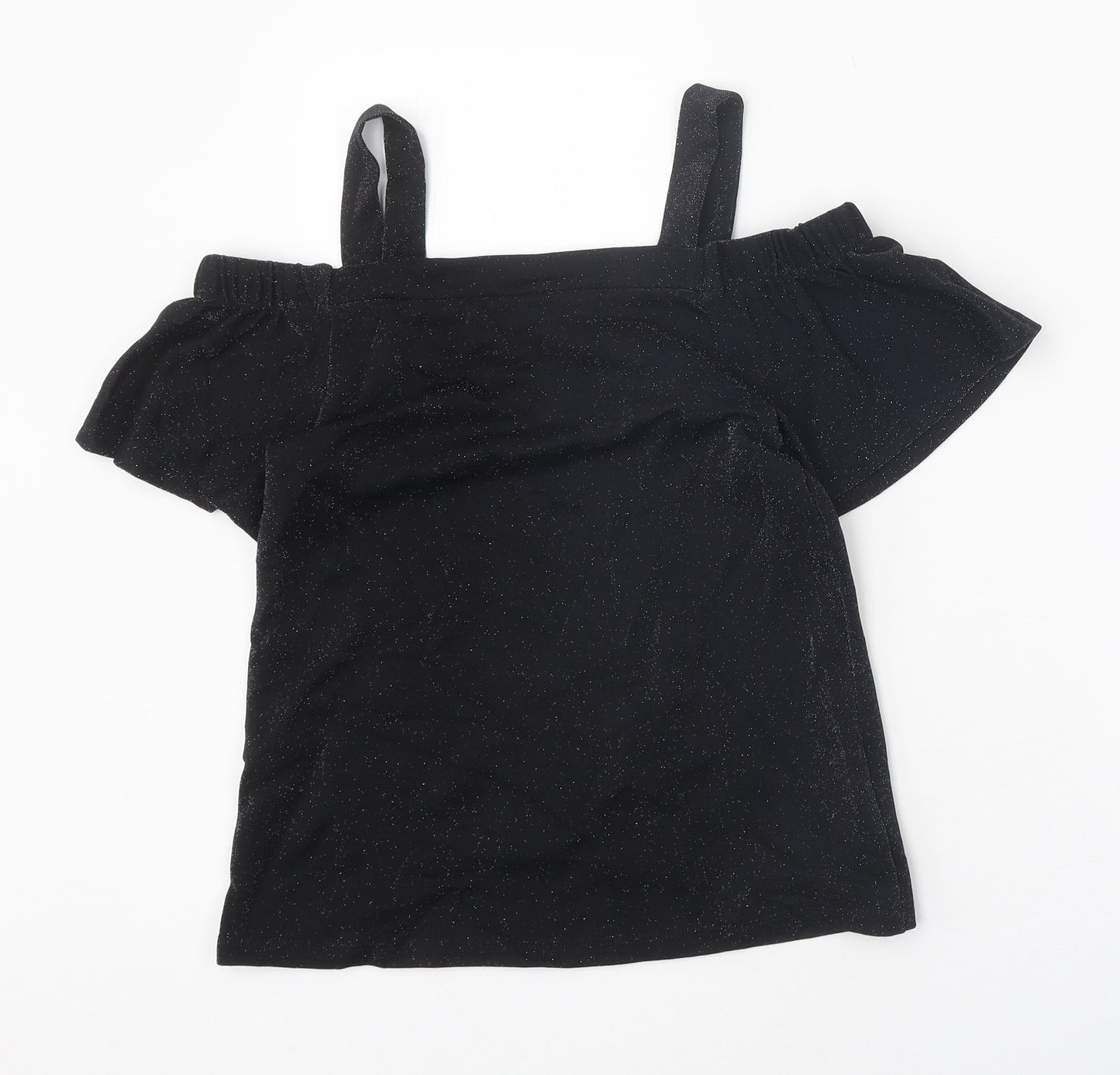 F&F Womens Black Polyamide Basic Tank Size 6 Off the Shoulder