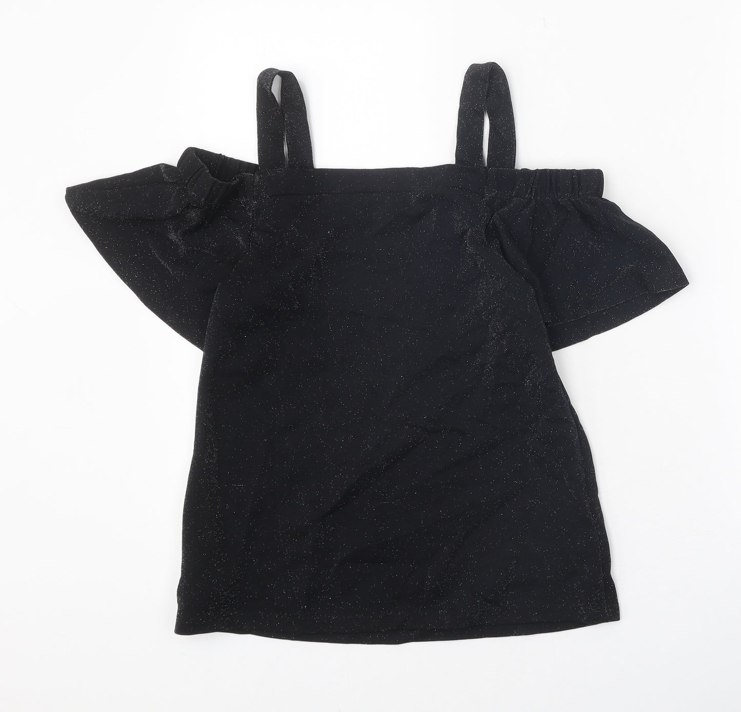 F&F Womens Black Polyamide Basic Tank Size 6 Off the Shoulder