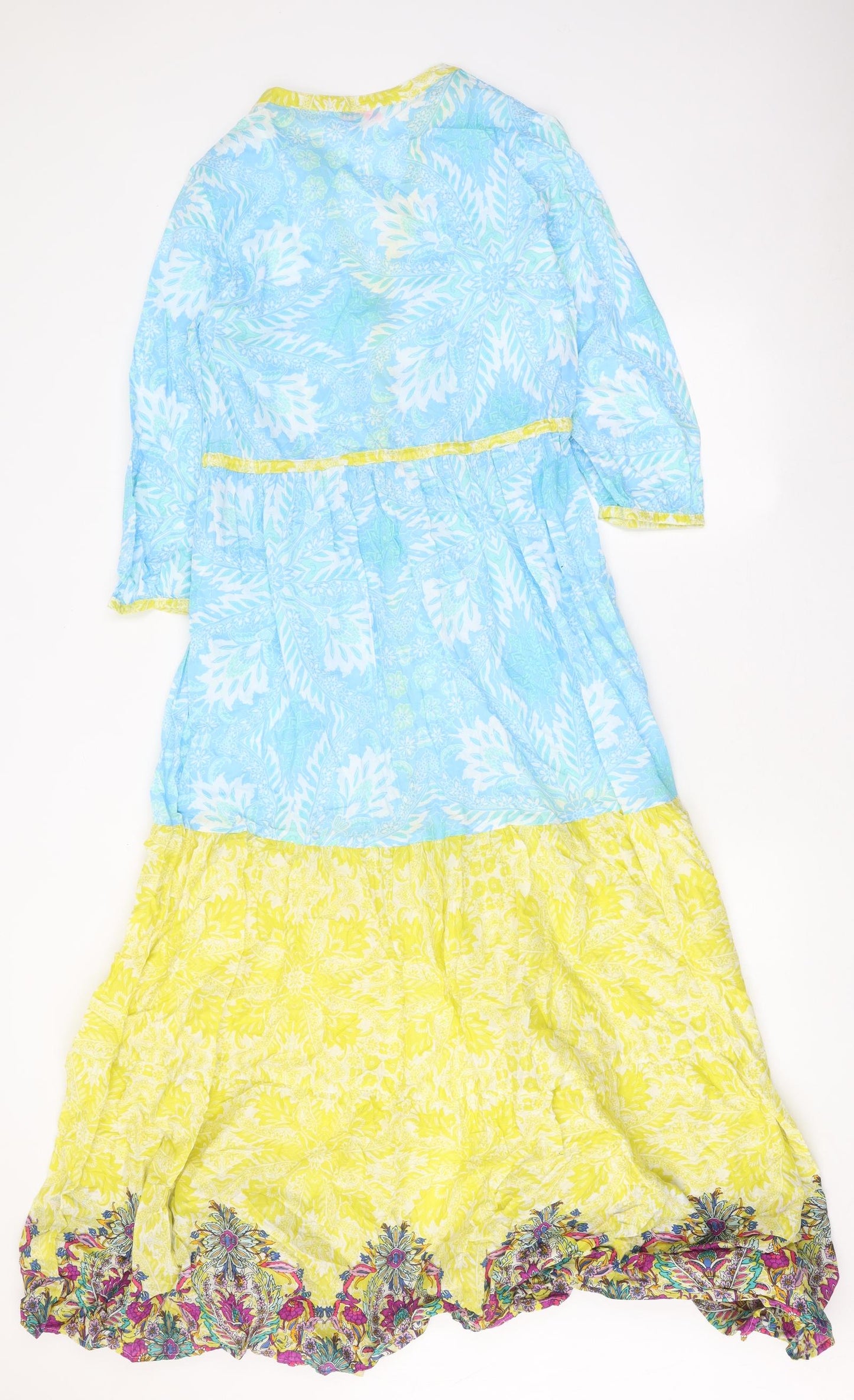 Matthew Williamson Womens Multicoloured Floral 100% Cotton Maxi Size S V-Neck Button