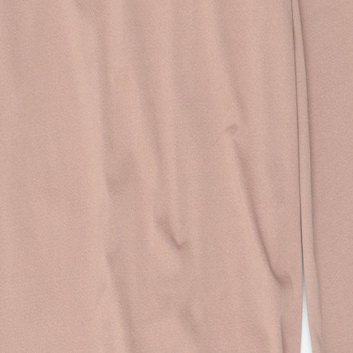 Missguided Womens Beige Polyester Bodycon Size 12 V-Neck Pullover
