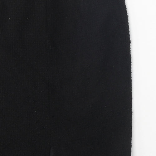 A Woman Womens Black Polyester Straight & Pencil Skirt Size 12 Zip