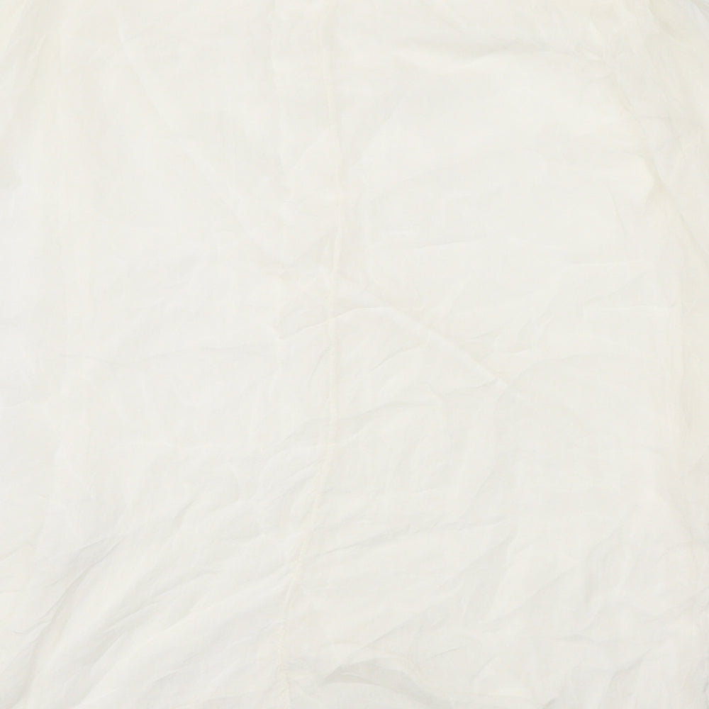 Phase Eight Womens White Silk Basic Blouse Size S Round Neck