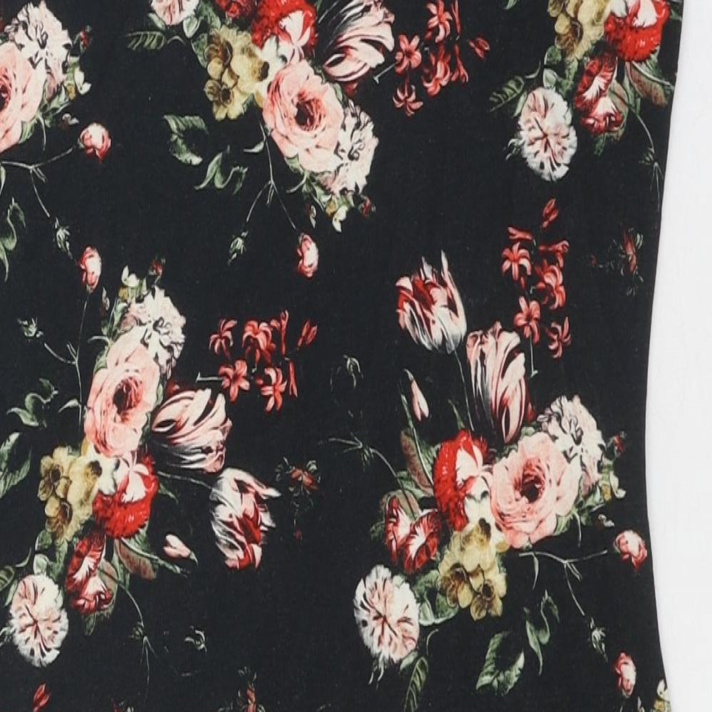 H&M Womens Multicoloured Geometric Cotton Shift Size M Round Neck Pullover