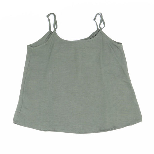 George Womens Green Polyester Camisole Tank Size 8 V-Neck - Tie Front