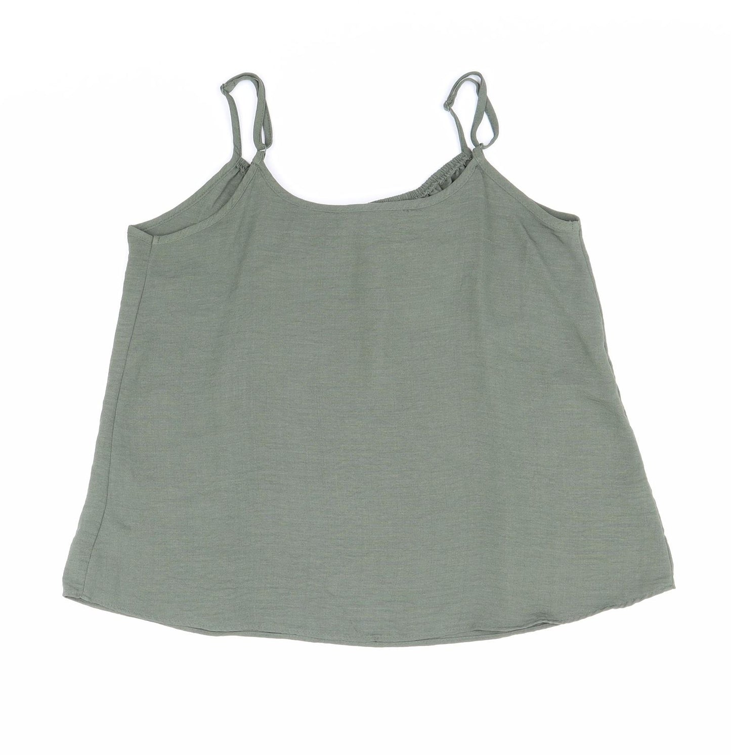 George Womens Green Polyester Camisole Tank Size 8 V-Neck - Tie Front