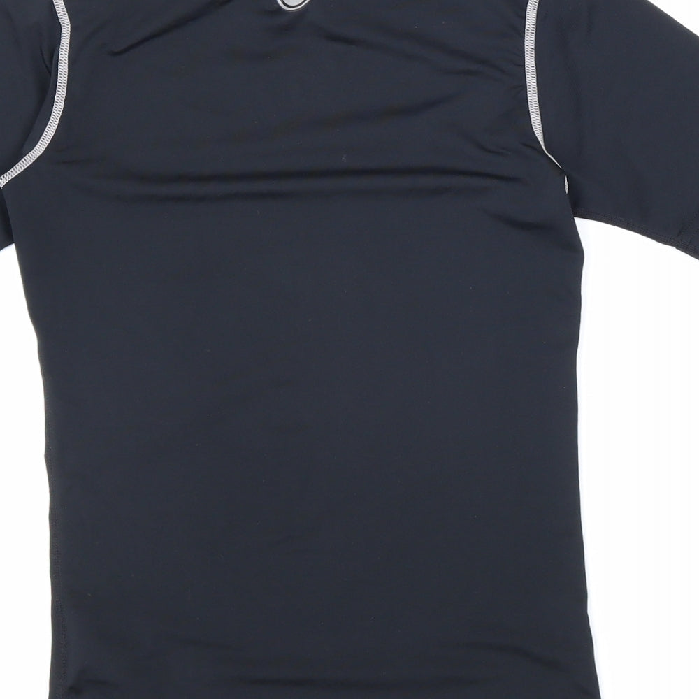 Nike Boys Black Polyester Basic T-Shirt Size 12-13 Years Round Neck Pullover