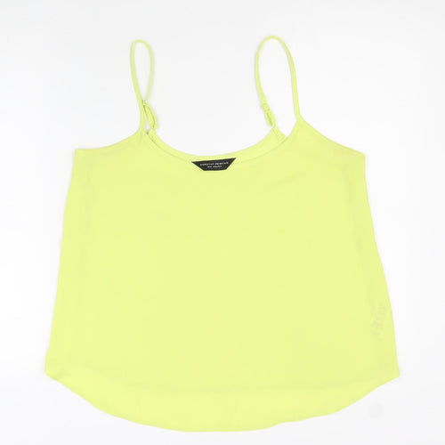 Dorothy Perkins Womens Yellow Polyester Basic Tank Size 12 Round Neck