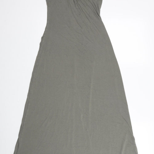 Dorothy Perkins Womens Green Viscose A-Line Size 6 Scoop Neck Pullover