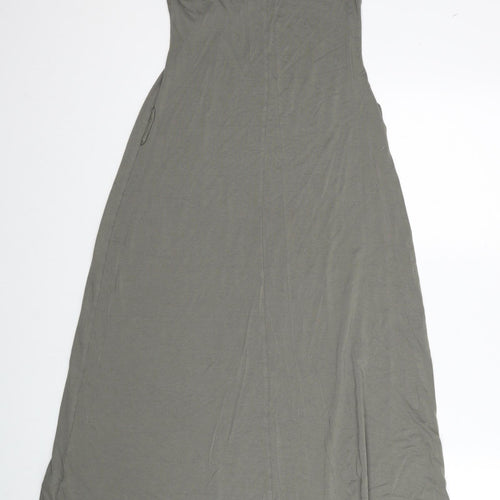 Dorothy Perkins Womens Green Viscose A-Line Size 6 Scoop Neck Pullover
