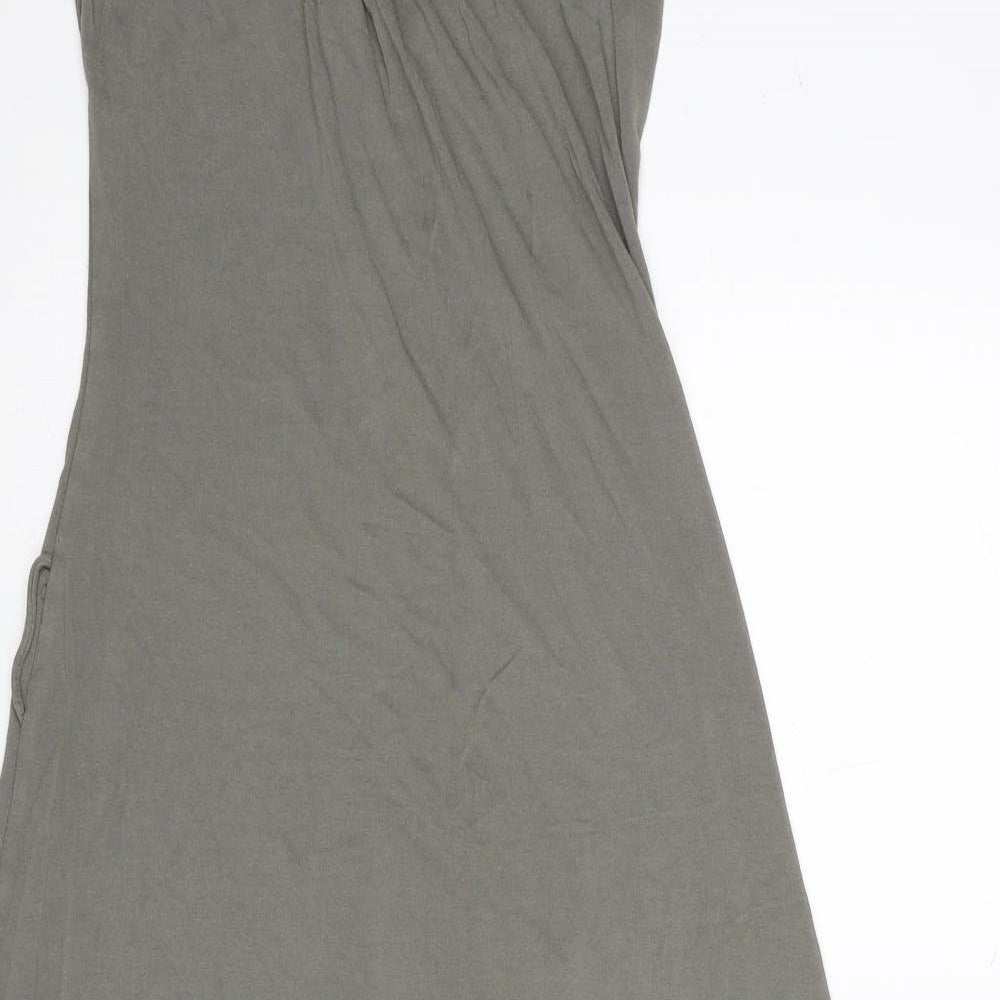 Dorothy Perkins Womens Green Viscose A-Line Size 6 Scoop Neck Pullover