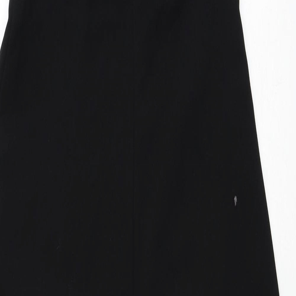 Zara Womens Black Polyester Jumpsuit One-Piece Size S Zip