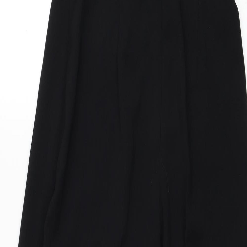 Zara Womens Black Polyester Jumpsuit One-Piece Size S Zip