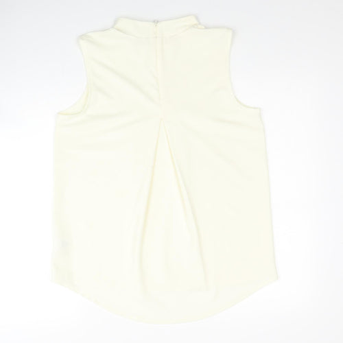 NEXT Womens Yellow Polyester Basic Tank Size 12 Mock Neck
