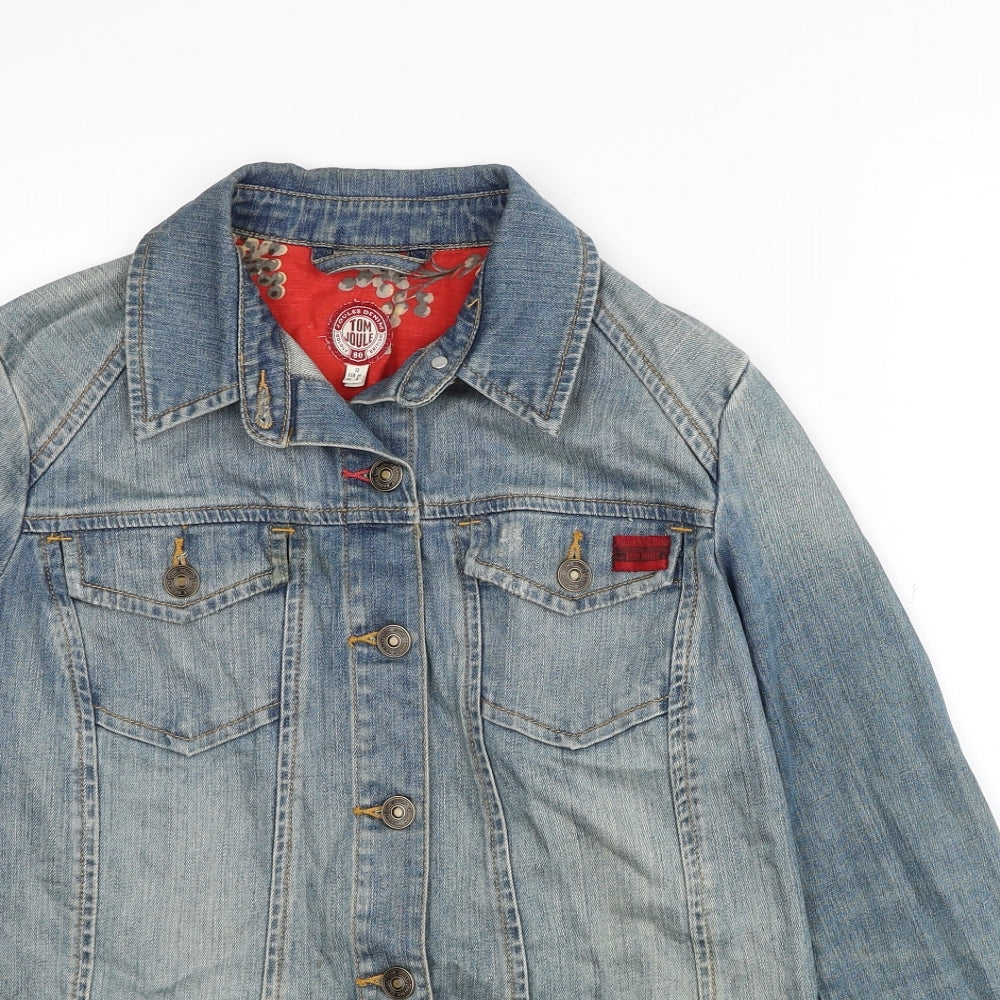Tom Joule Womens Blue Jacket Size 12 Button - Denim Jacket