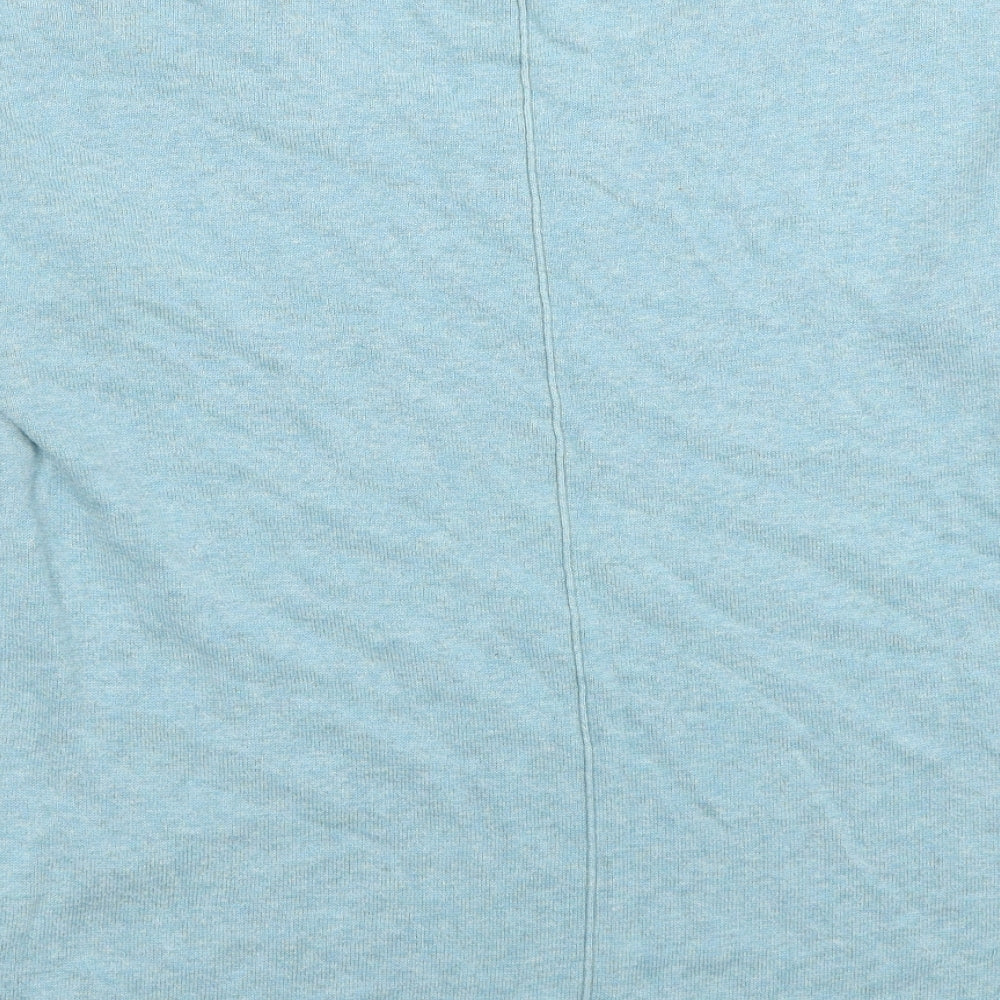 White Stuff Womens Blue V-Neck Cotton Pullover Jumper Size 14