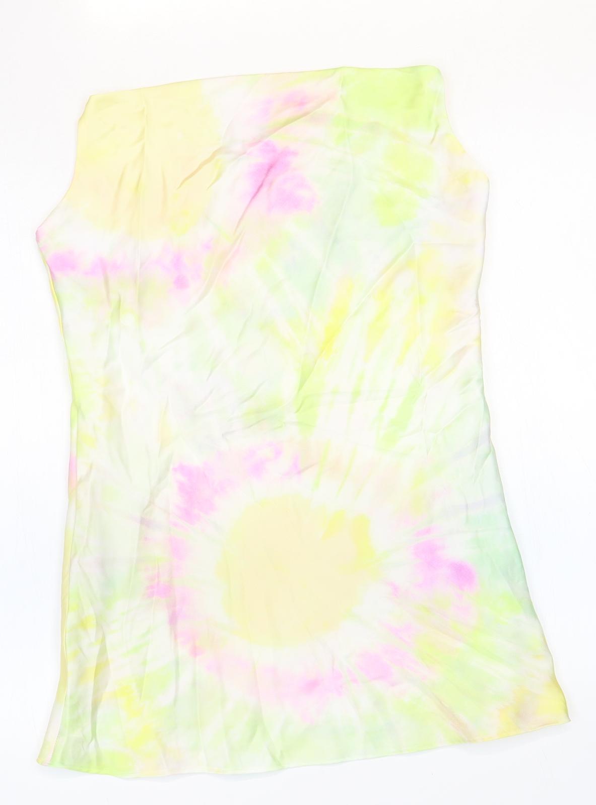 Zara Womens Multicoloured Geometric Polyester Mini Size S Halter
