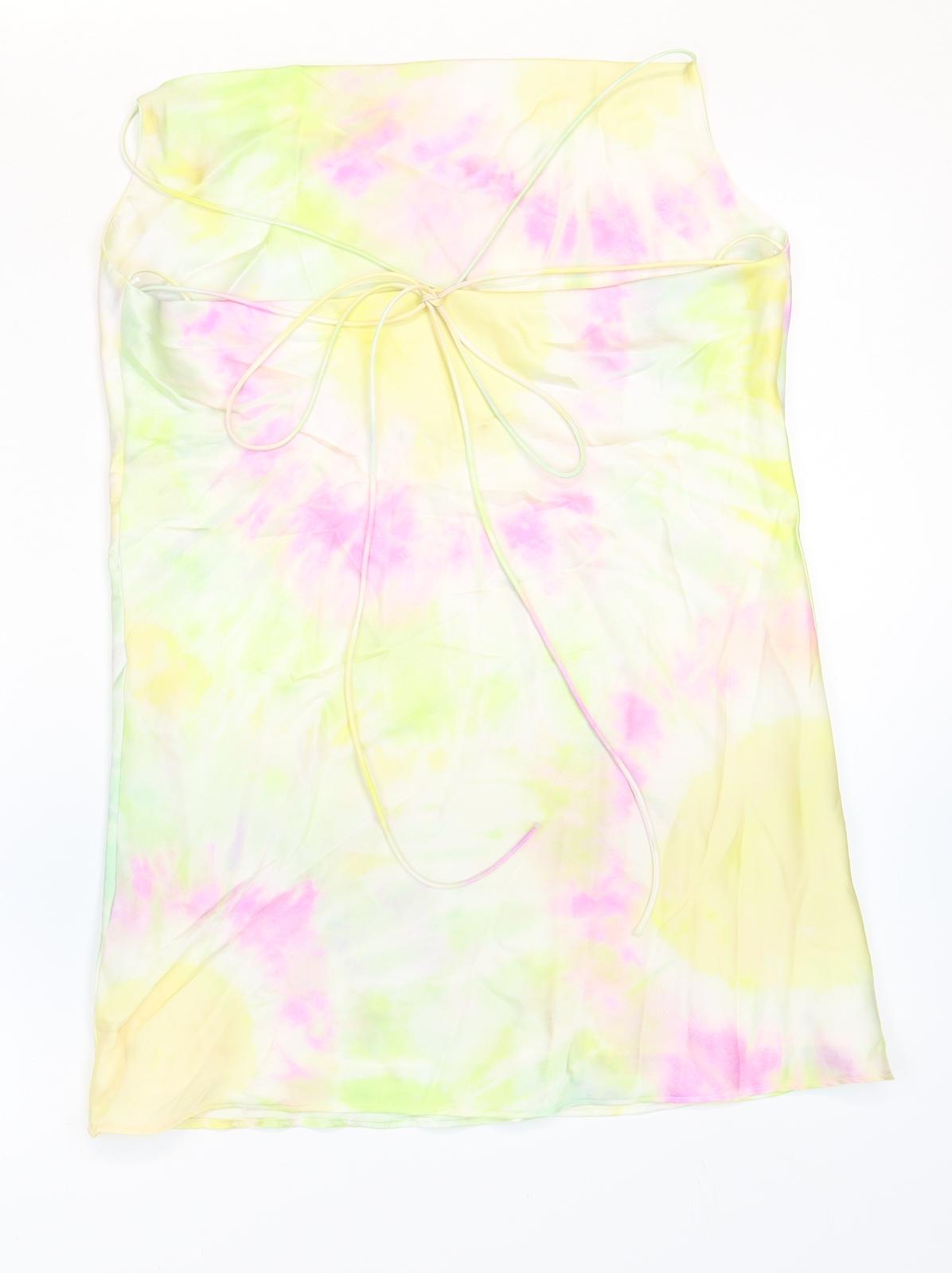 Zara Womens Multicoloured Geometric Polyester Mini Size S Halter