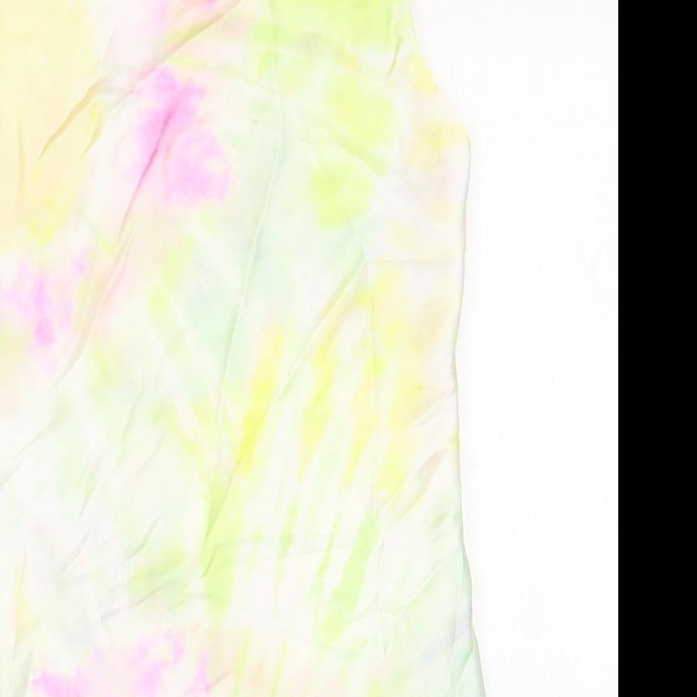 Zara Womens Multicoloured Geometric Polyester Mini Size S Halter