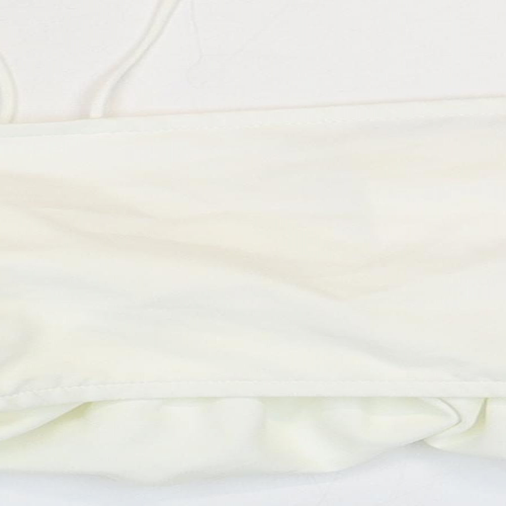 Zara Womens White Polyester Cropped Tank Size M Boat Neck