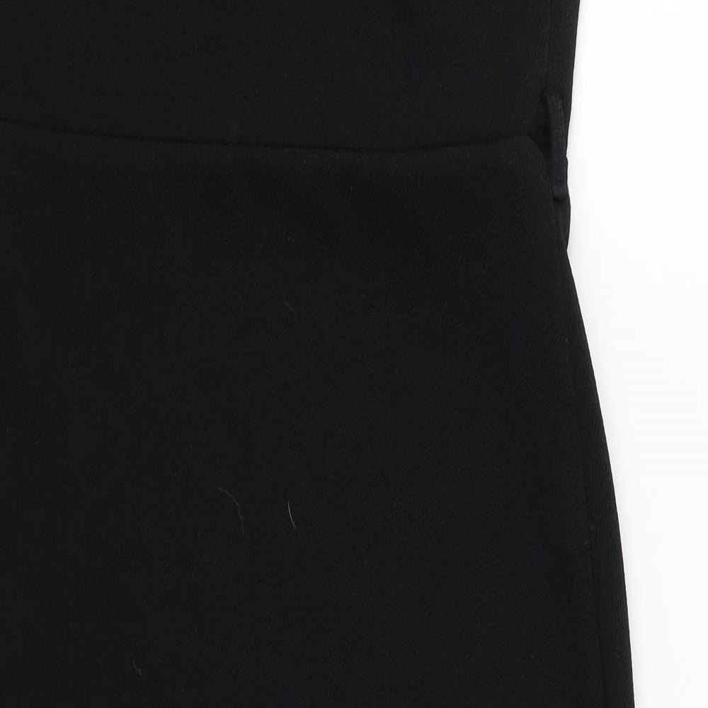 New Look Womens Black Polyester Pencil Dress Size 8 V-Neck Pullover