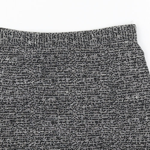 Monki Womens Grey Polyester Mini Skirt Size 8 Zip