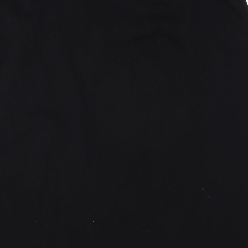Debenhams Womens Black Polyester A-Line Skirt Size 12 Zip