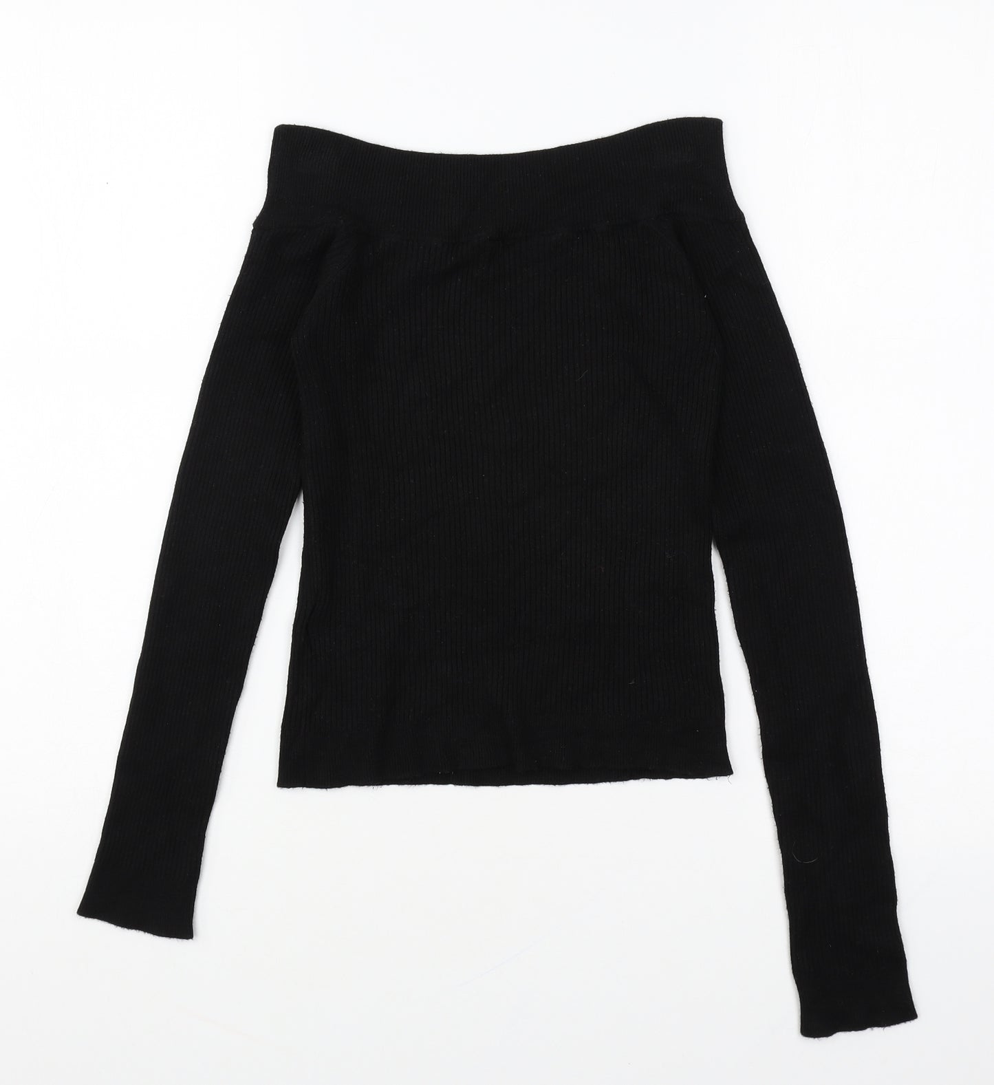 Miss Selfridge Womens Black Roll Neck Viscose Pullover Jumper Size 10