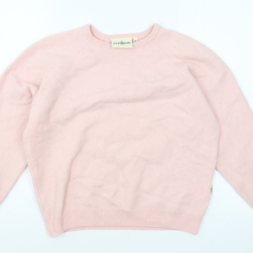 Glenmuir Womens Pink Round Neck Wool Pullover Jumper Size M
