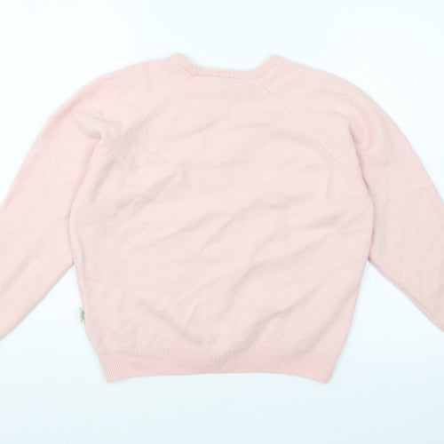 Glenmuir Womens Pink Round Neck Wool Pullover Jumper Size M