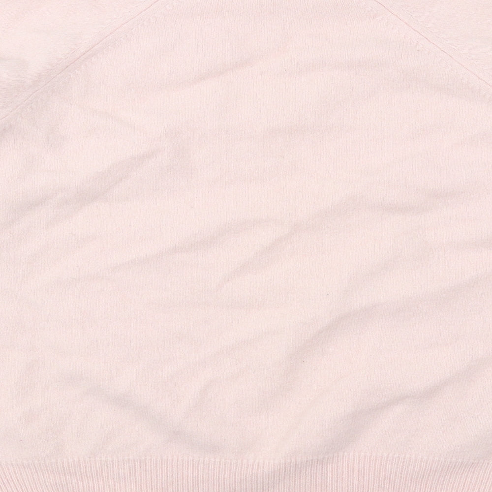 Glenmuir Womens Pink Round Neck Wool Pullover Jumper Size M