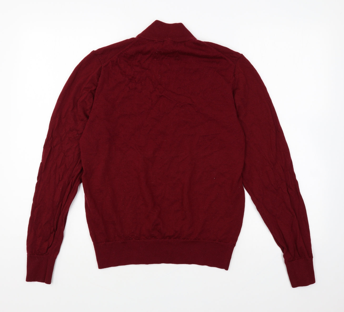 Uniqlo Womens Red Roll Neck Acrylic Pullover Jumper Size S