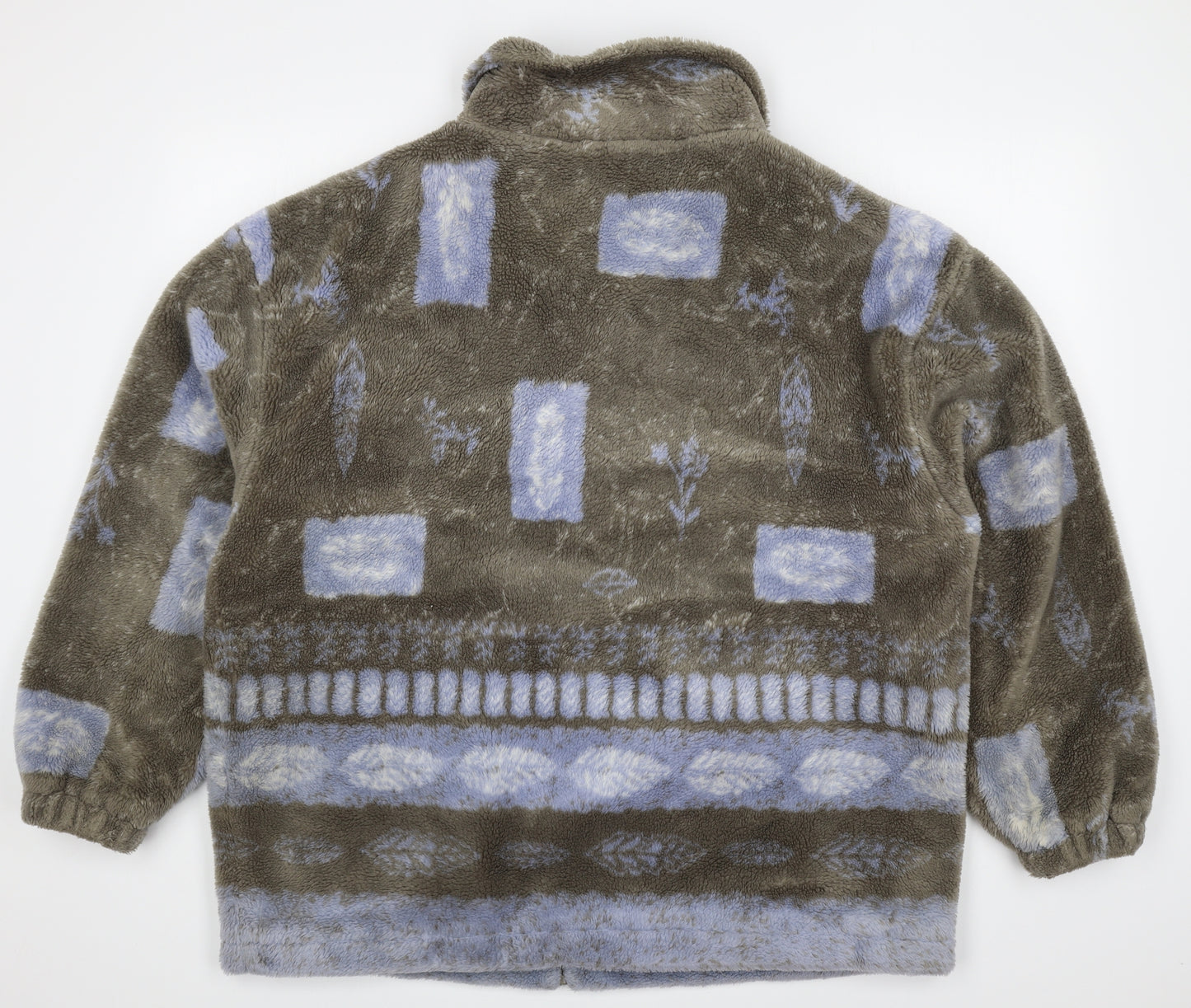 DASH Womens Brown Geometric Jacket Size 16 Zip