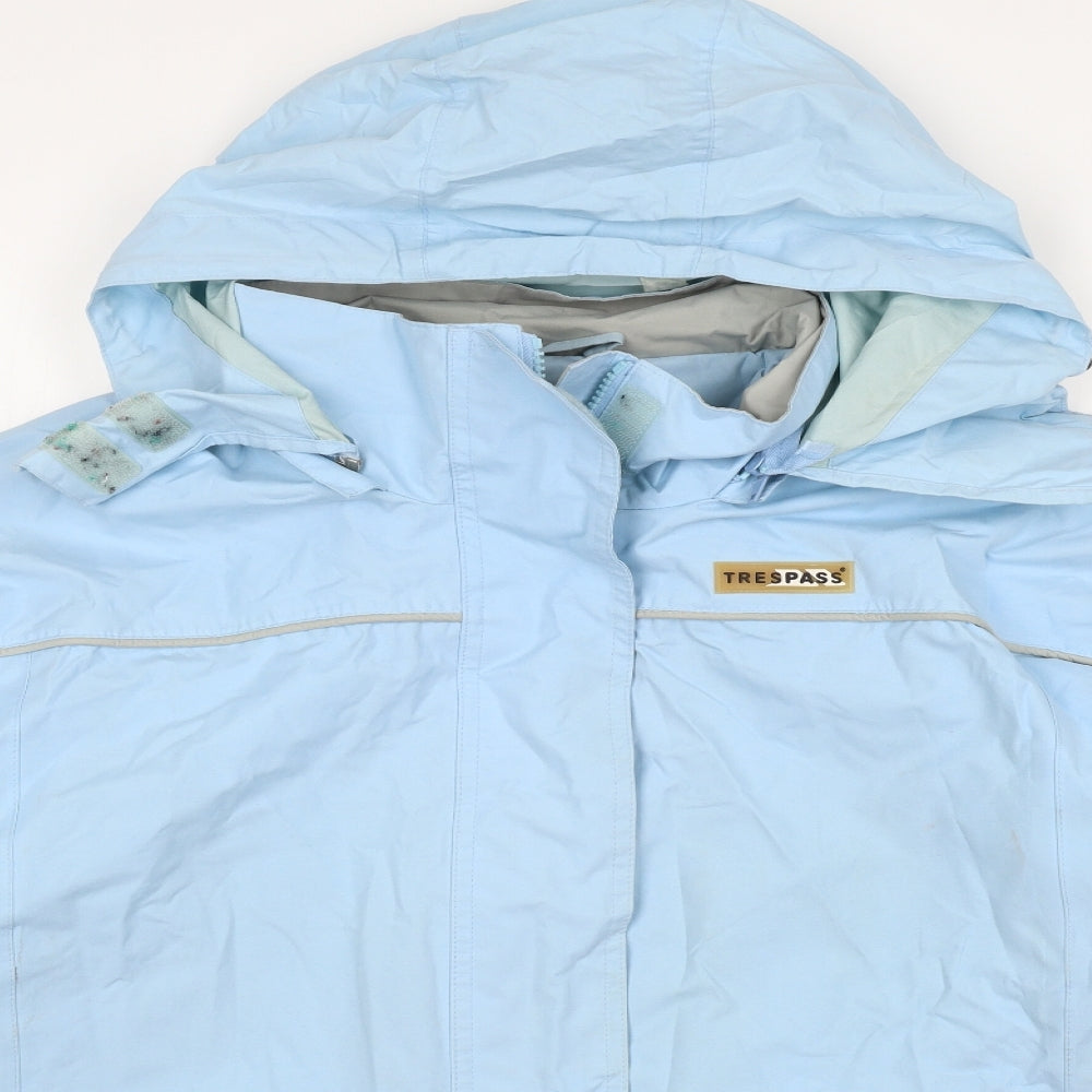 Trespass Womens Blue Windbreaker Jacket Size L Zip