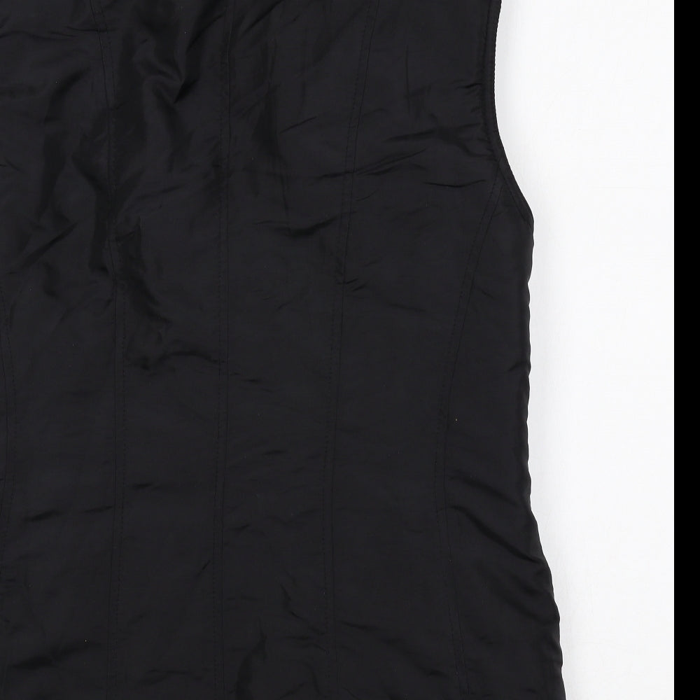 Planet Womens Black Gilet Jacket Size M Zip