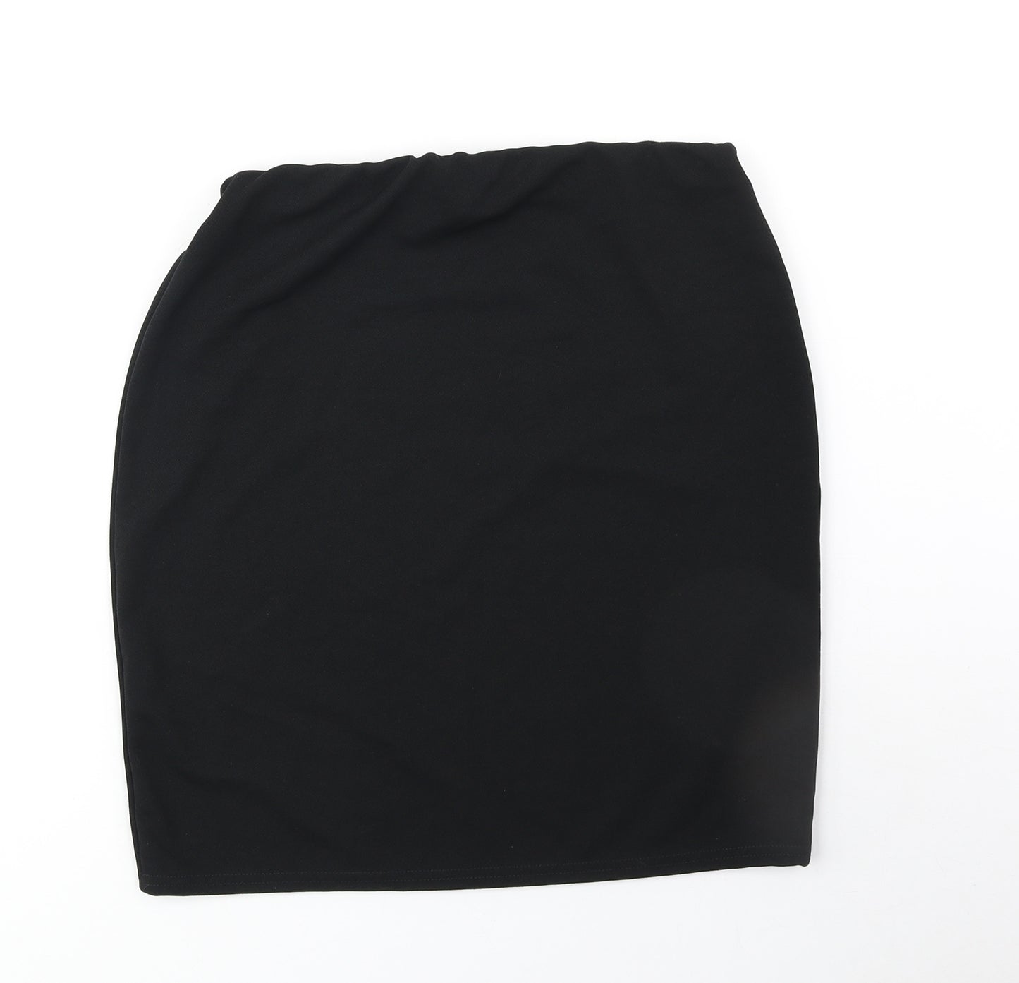 Stop & Shop Womens Black Polyester Bandage Skirt Size 14