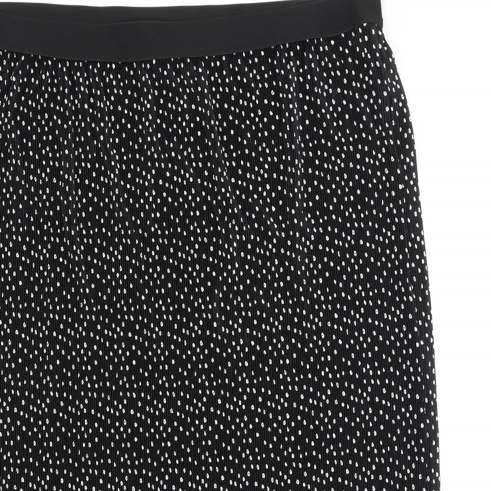 Papaya Womens Black Geometric Polyester Straight & Pencil Skirt Size 24