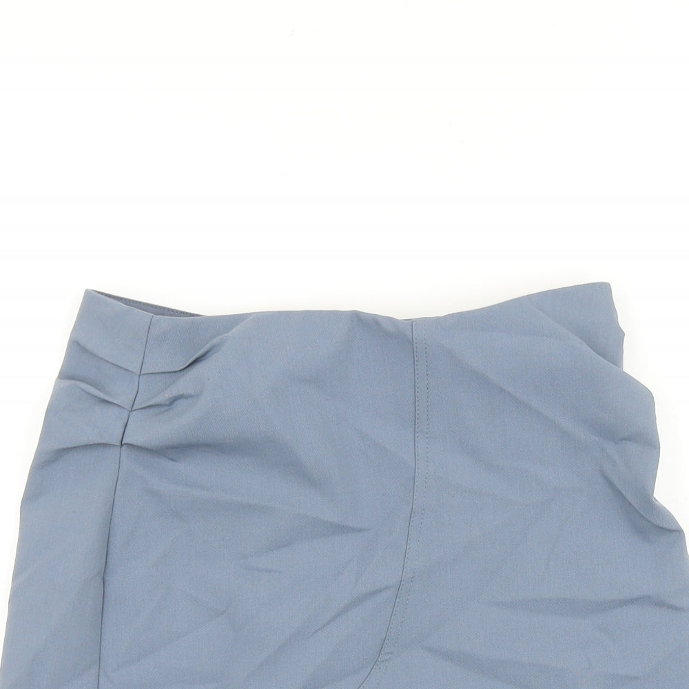 Zara Womens Blue Polyester Mini Skirt Size XS Zip