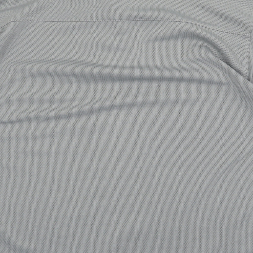 Infuse Athletic Gear Mens Grey Polyester Polo Size M Collared Button