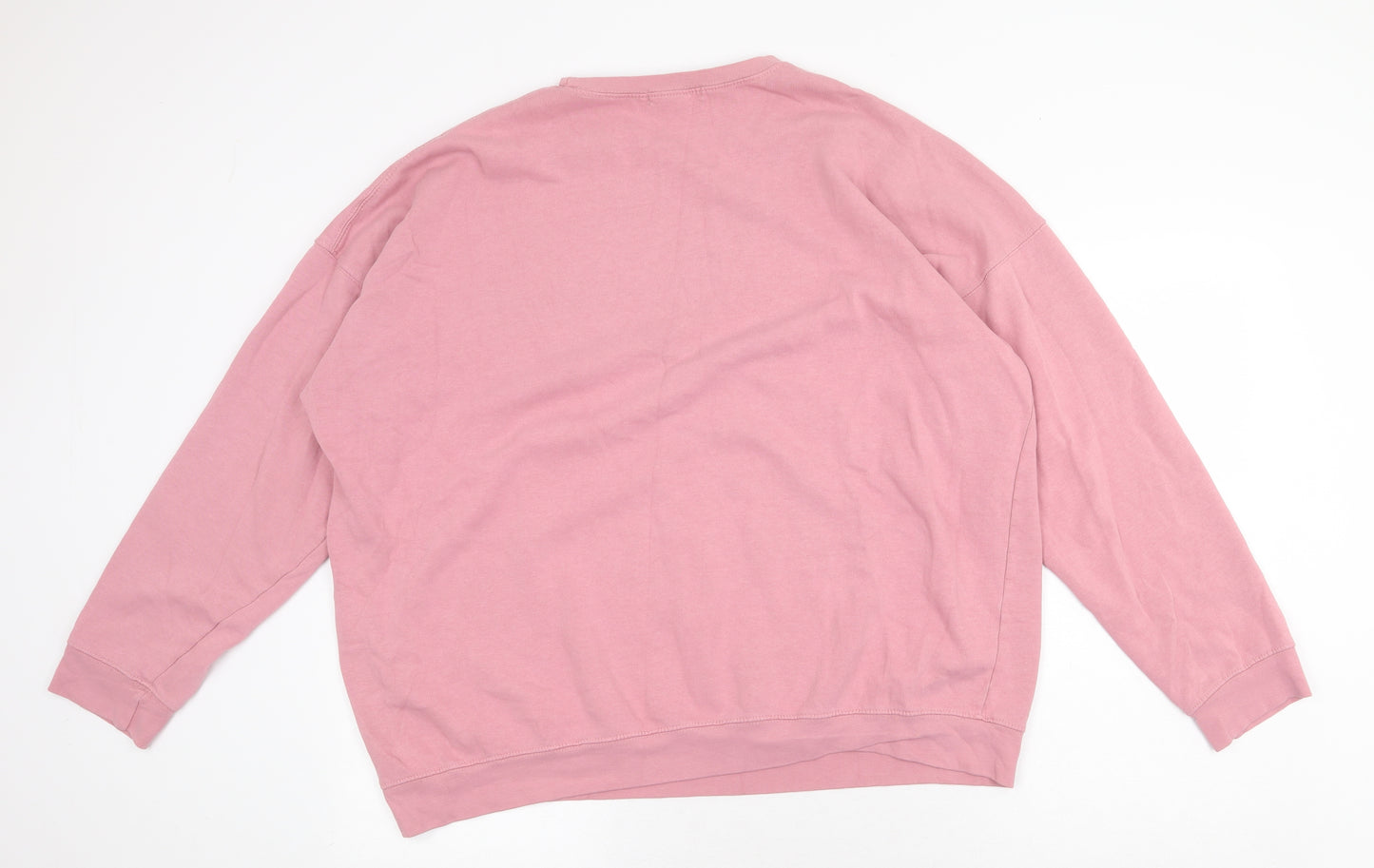 Missguided Womens Pink Cotton Pullover Sweatshirt Size M Pullover