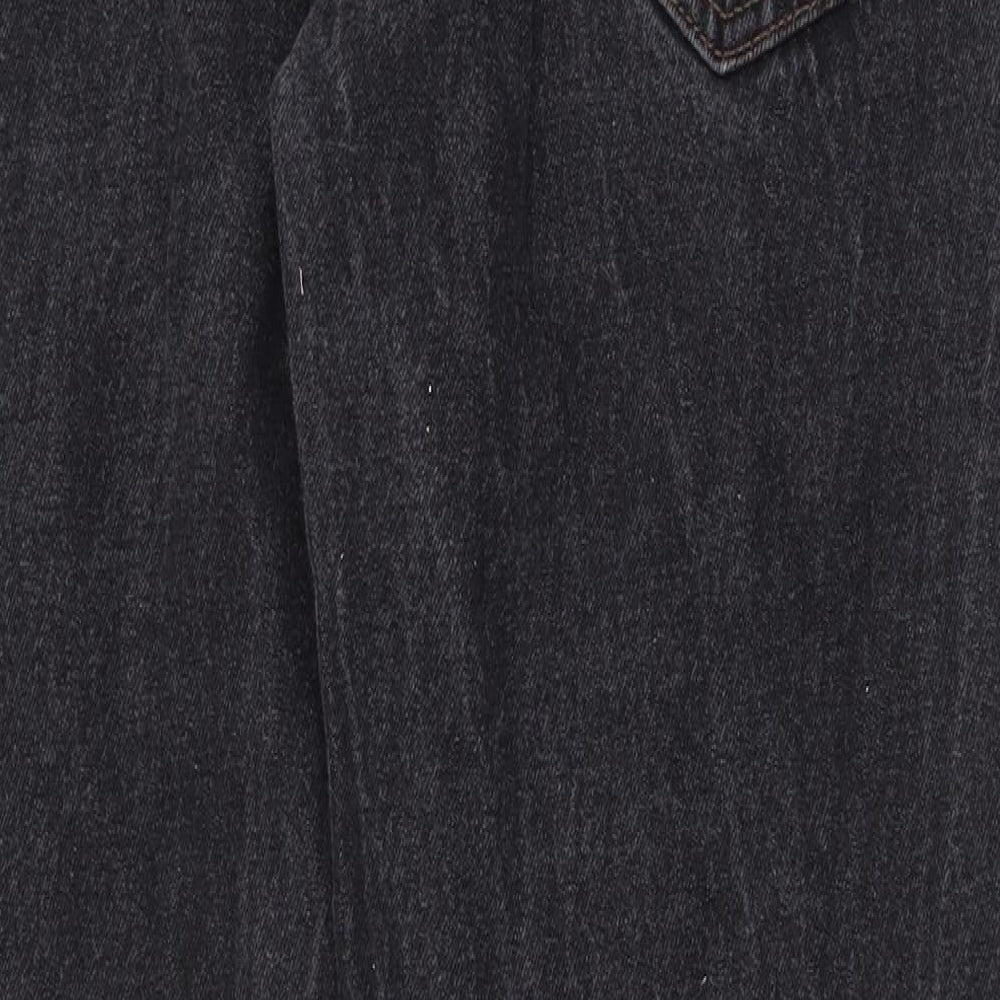 George Mens Grey Cotton Straight Jeans Size 34 in Regular Zip