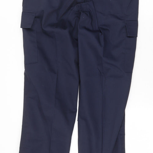 Uneek Womens Blue Polyester Carpenter Trousers Size 8 Regular Zip