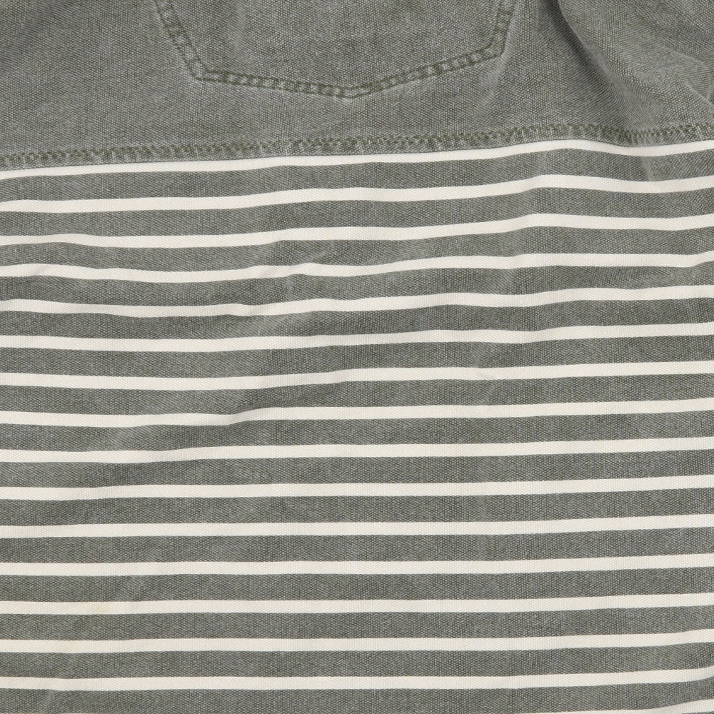 Fat Face Mens Green Striped Cotton Pullover Sweatshirt Size 2XL