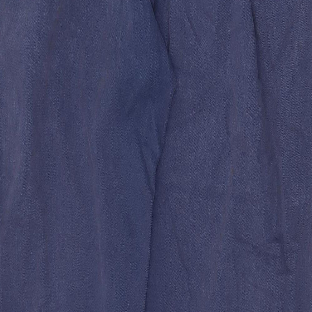 Fat Face Womens Blue Cotton Jogger Trousers Size 12 Regular Drawstring