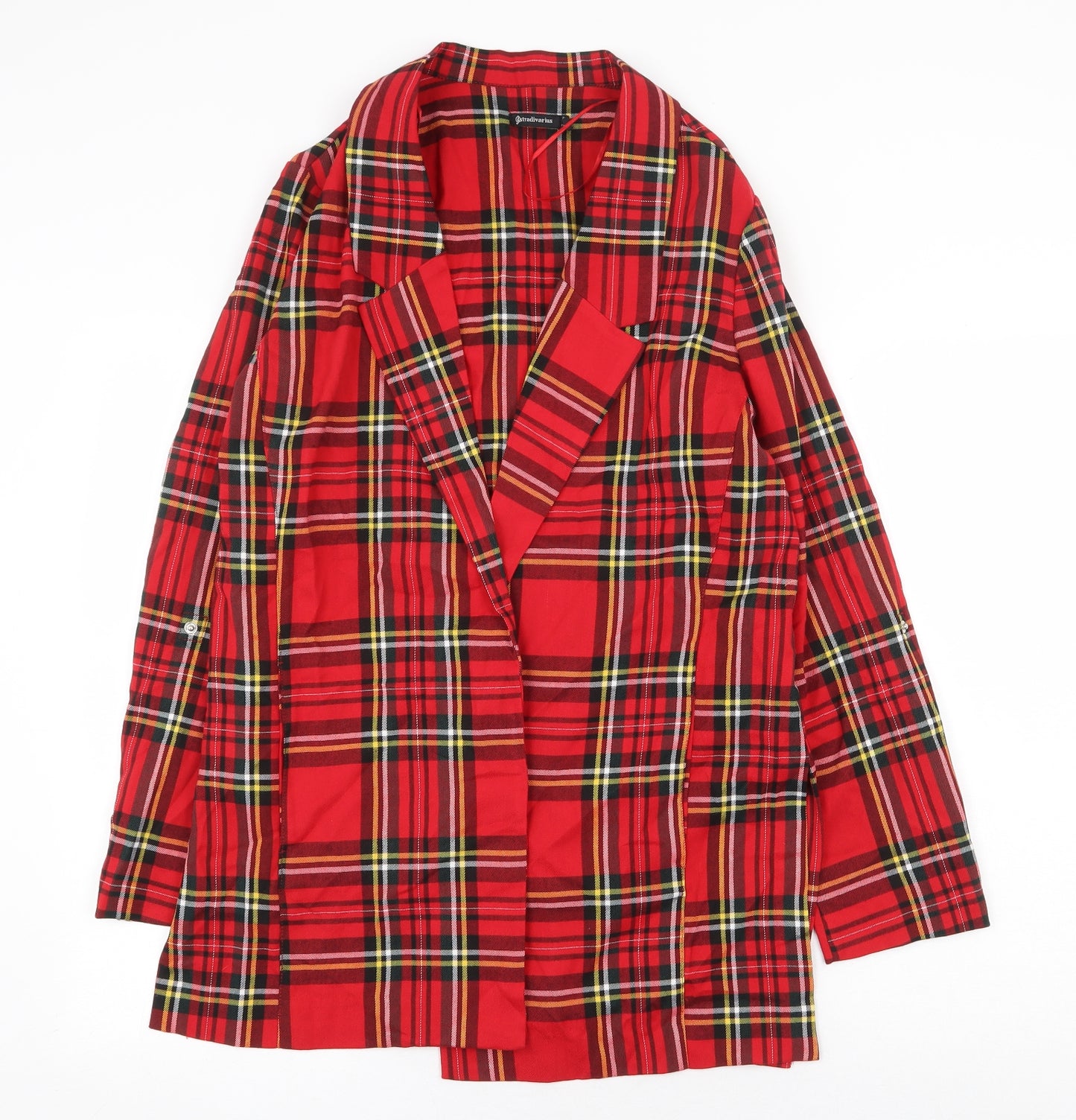 Stradivarius Womens Red Geometric Jacket Size L