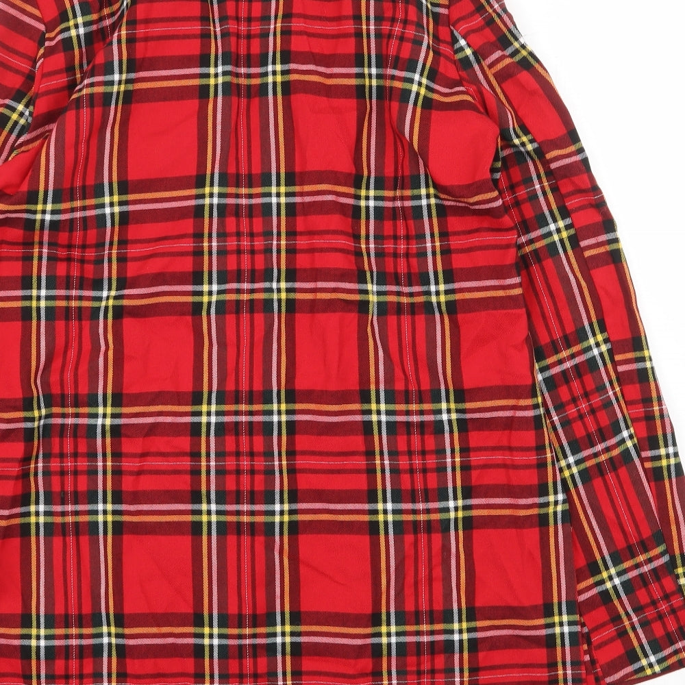Stradivarius Womens Red Geometric Jacket Size L