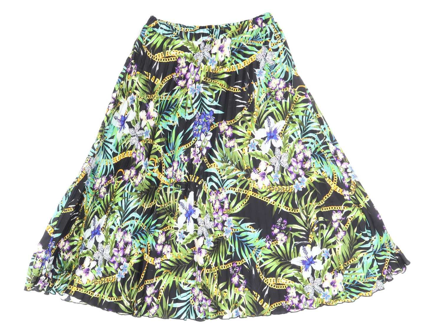 Primark Womens Multicoloured Floral Polyester Flare Skirt Size 8