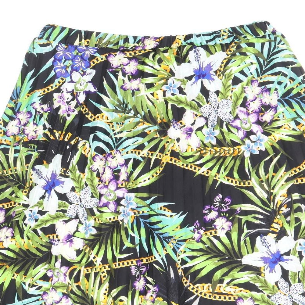 Primark Womens Multicoloured Floral Polyester Flare Skirt Size 8
