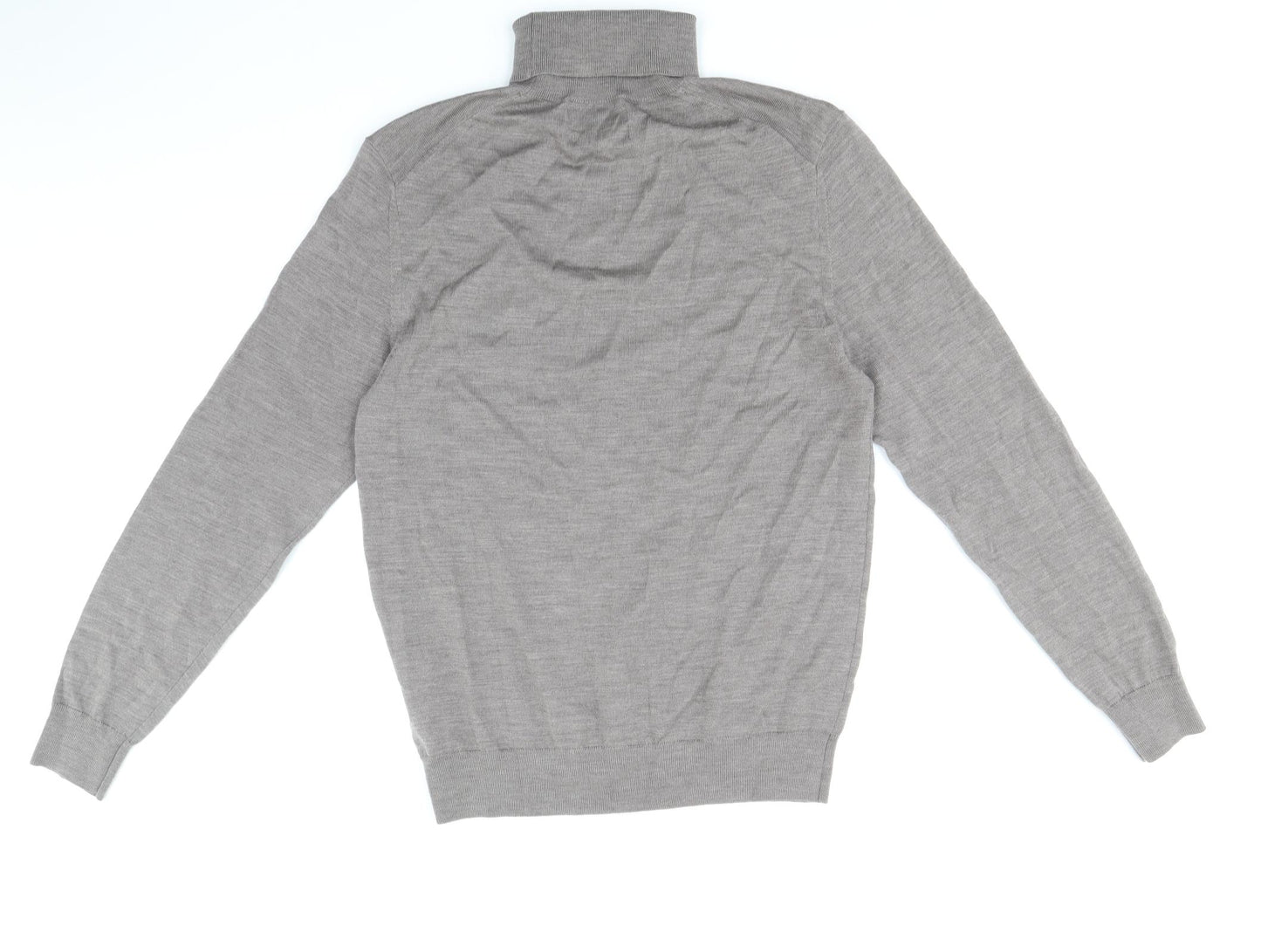 Autograph Mens Brown Roll Neck Wool Pullover Jumper Size M