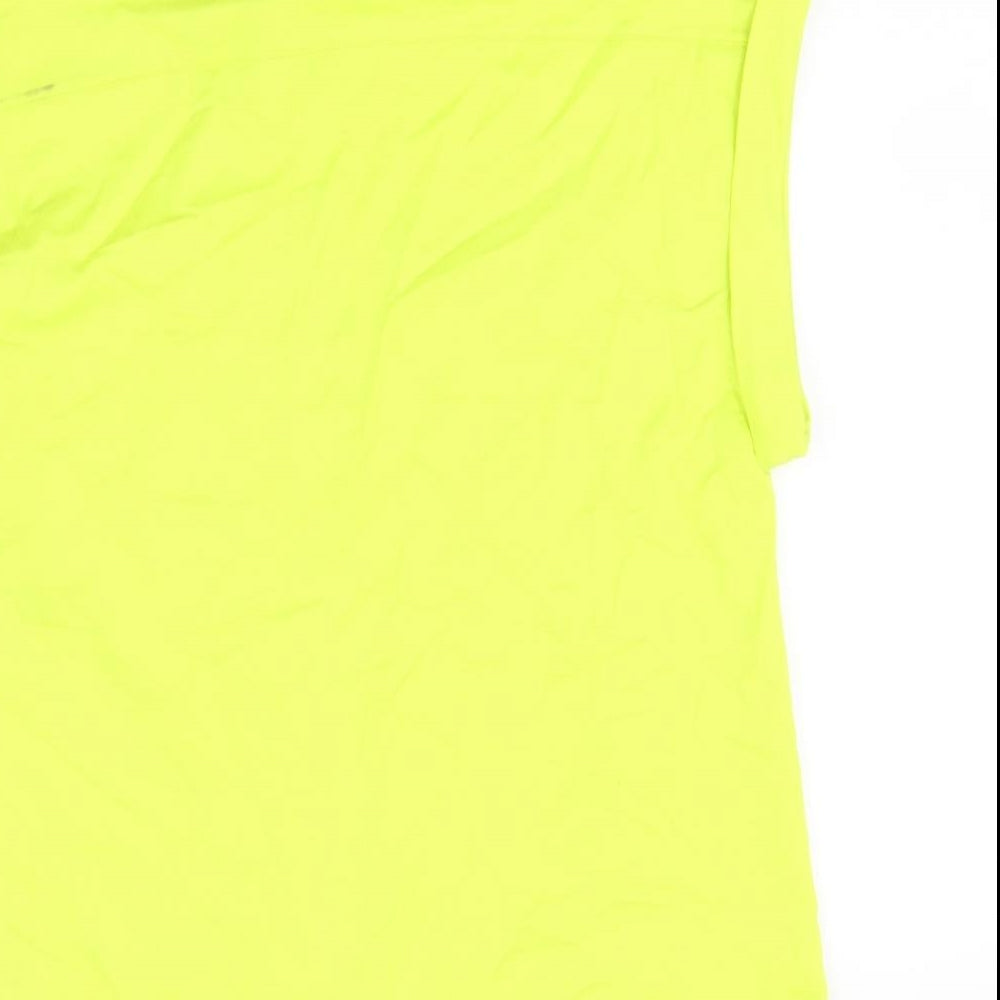 Marks and Spencer Womens Green Viscose Basic Button-Up Size 8 V-Neck